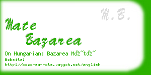 mate bazarea business card